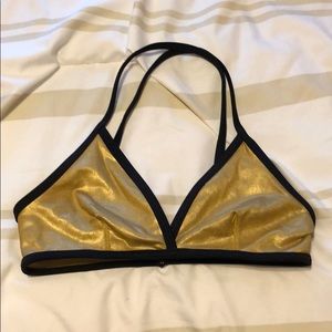 American apparel gold bralette